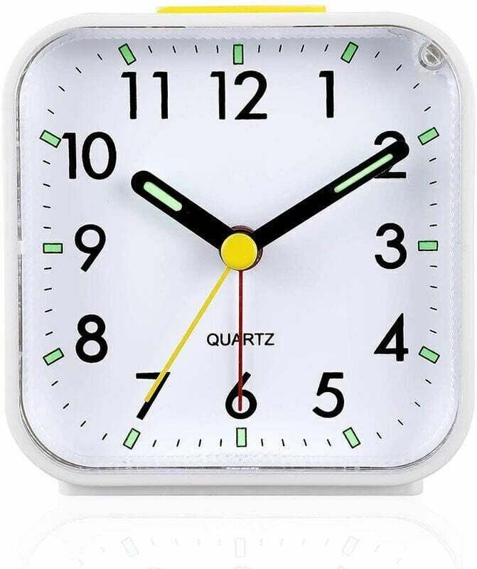 Leiser analoger Wecker ohne Ticken, sanftes Aufwachen, Signaltöne, Lautstärke erhöhen, Schlummer- und Lichtfunktionen, b...