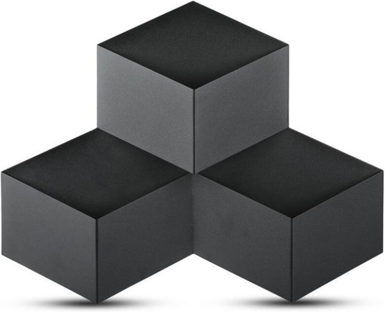 V-tac - 9W Led Wandleuchte IP20 schwarz Farbe VT-709 3000K