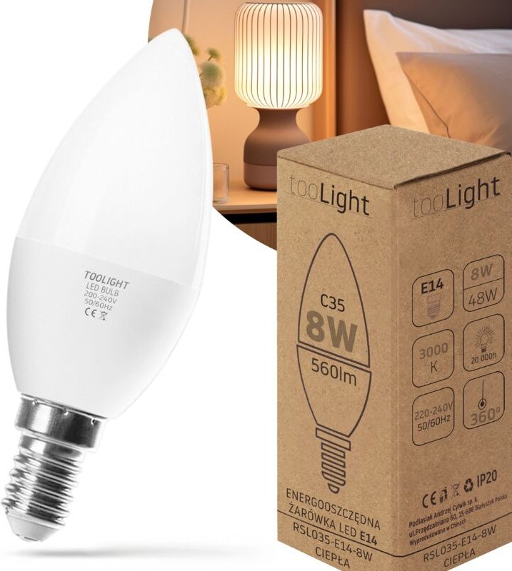 Glühbirne led RSL035 E14 8W warm