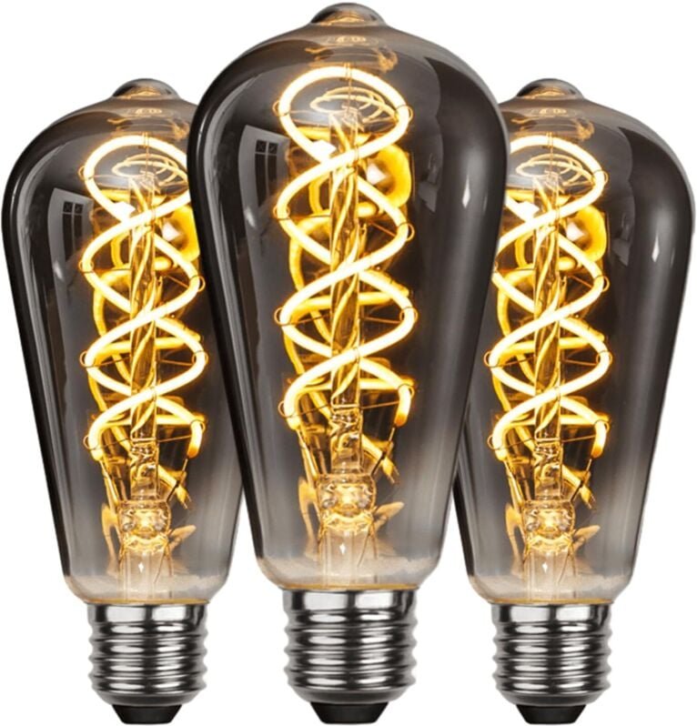 Vintage E27 LED Glühbirne, Energiesparend, Industrieller Stil, E27 Glühbirne Antike Retro Dekolampe, 6W für Schlafzimmer...