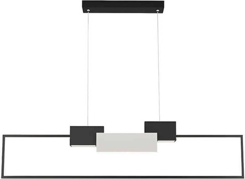 Thumbnail - Trade Shop - 36W rechteckige led-pendelleuchte mit fernbedienung modernes design schwarz 71585 -