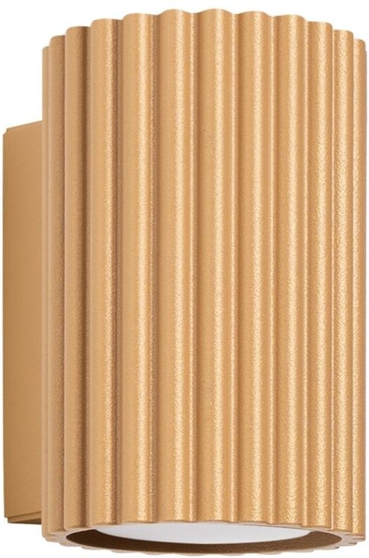 Wandleuchte Aluminium h: 10 cm in Gold GU10 Modern Wandlampe