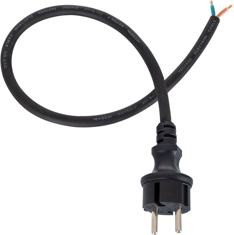 Stromanschluss für elektrisches Flachkabel für Girlande Schwarz