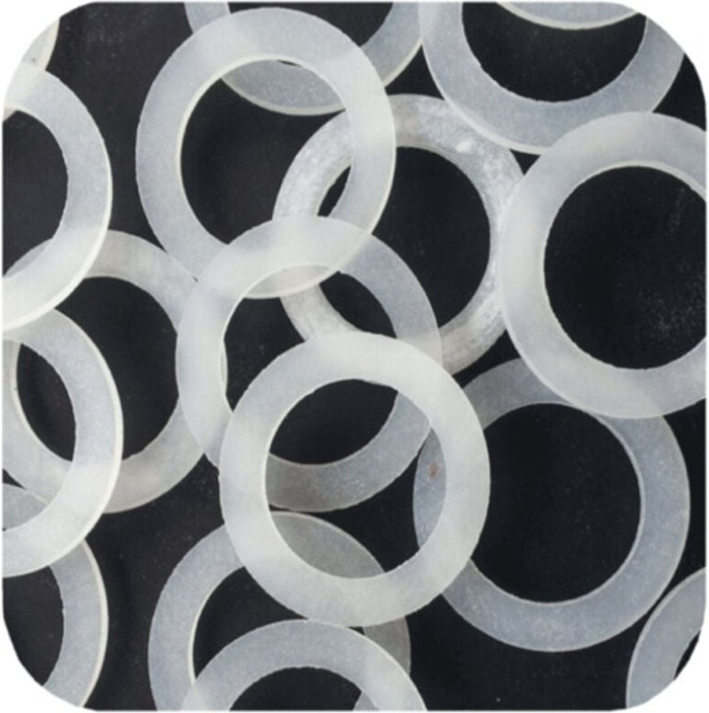 Trade Shop - SATZ 12 STÜCK TRANSPARENTE SILIKON-SANITÄRDICHTUNGEN GRÖSSE 3/4 -