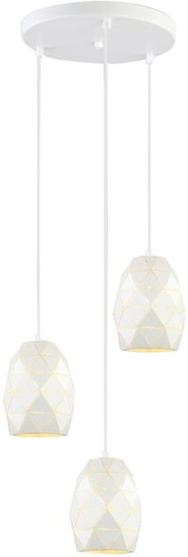 Harley - Moderner hängender Anhänger Weiß 3 Licht, E27 - Italux