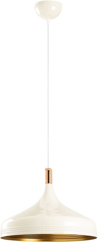 Cristalrecord - Weiß-goldene Pendel-Deckenlampe Modell 25