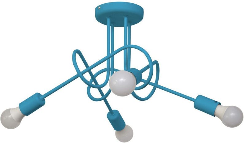 Oxford Halbbündige Deckenleuchte mit mehreren Armen Türkis 44cm - Helam