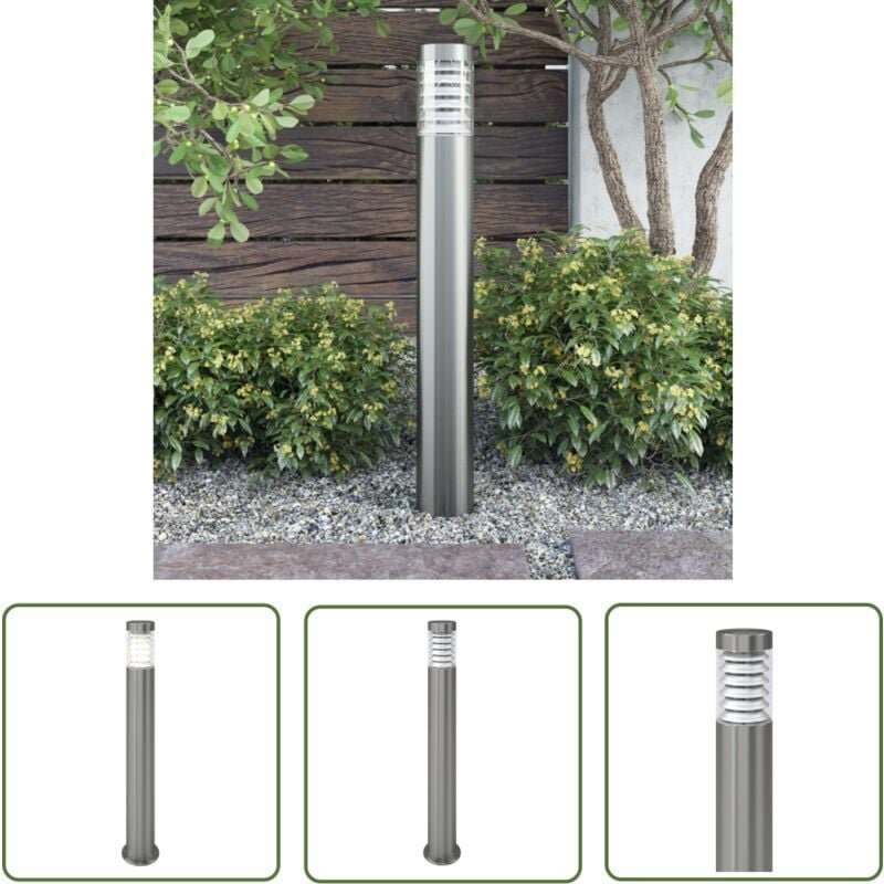 Outdoor Pollerleuchte Edelstahl - Outdoor Laterne - Gartenlaterne - Edelstahl Laterne - Wegeleuchte - led Gartenleuchte ...