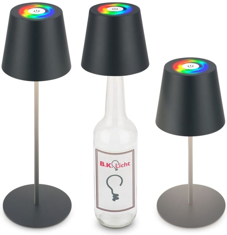 Tischlampe - 2,5W, 200lm, kabellos, led, dimmbar, RGBW, anthrazit