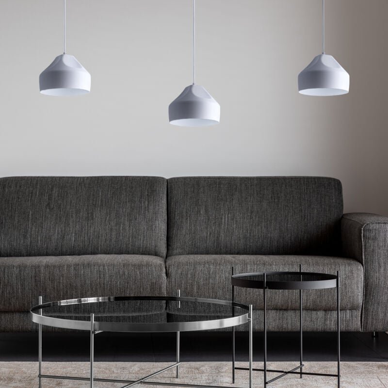 Pendelleuchte Hängelampe Esszimmer Küchenlampe Hängend Esstischlampe Innen Weiß Weiß, Design u + Leuchtmittel A60 Klar -...