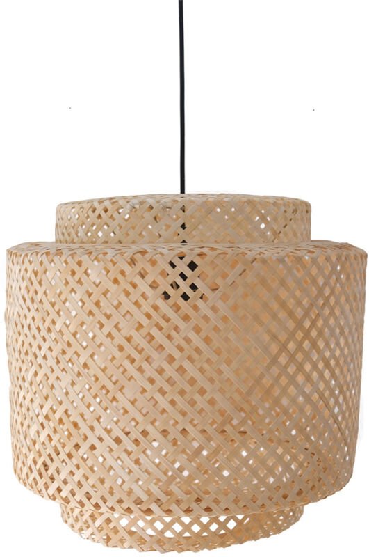 Privatefloor - Deckenlampe aus Bambus - Boho-Bali-Design-Pendelleuchte - Hya Naturfarben