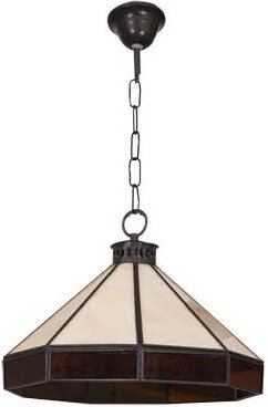 Fabrilamp - Großer Anhänger adarve 1xe27 schwarz/beige/braun regx34x34 cm