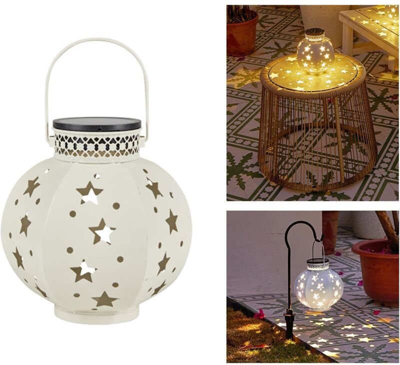 Solarlaterne für draußen Metalllaternen für den Außenbereich Solarleuchten für Garten, Außenbereich, Terrasse, Baum, Ras...