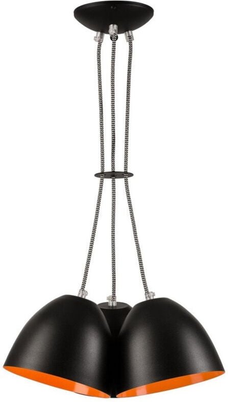 Lamkur Livia Cluster Pendel-Deckenleuchte Schwarz, 3x E27