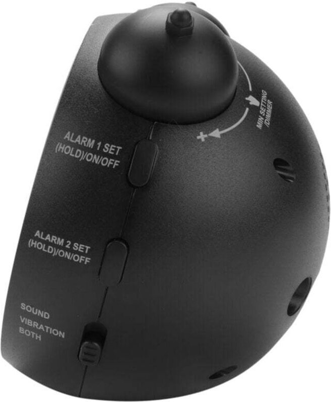 Leistungsstarker Doppelwecker mit Bettvibrationsfunktion, geeignet für Tiefschläfer oder Hörgeschädigte, USB-Ladeanschlu...