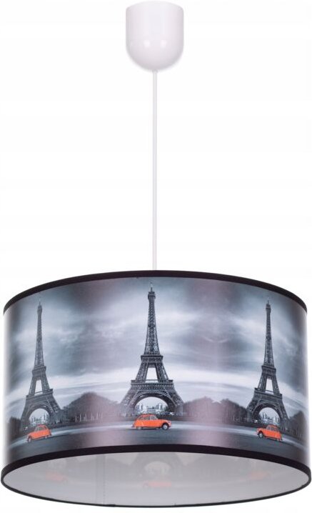 Deckenhängelampe, Lampenschirm, Aufdruck der Stadt Paris
