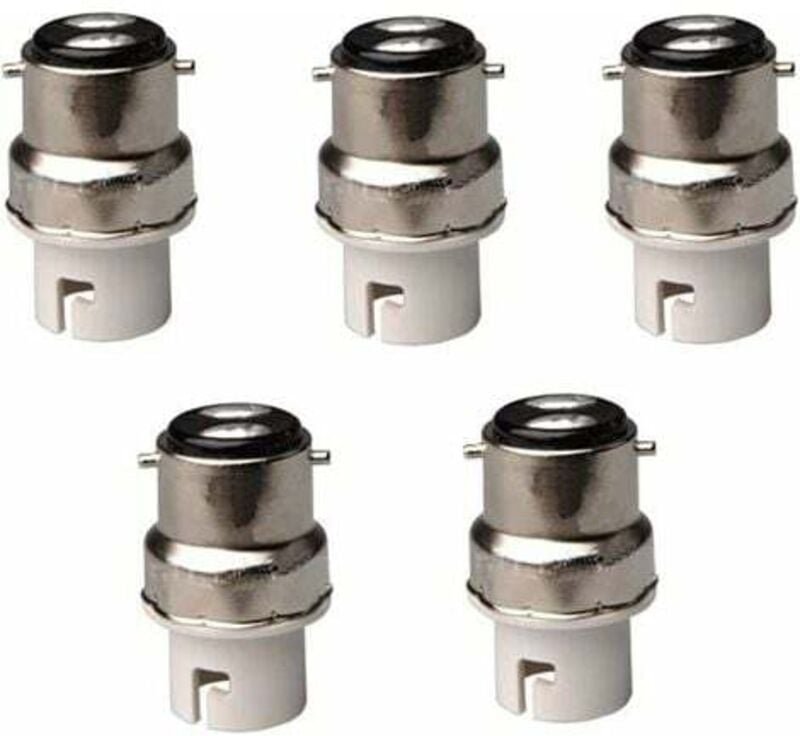Set mit 5 Adaptern für B22-Ampullen, B15/BA15D/B15D oder LED