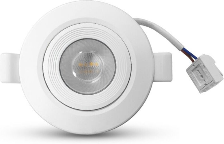 Einbaulicher schwenkbarer LED-Spot CARAT II ECO IP20 Weiß - Ø90 x 23,5 mm Ø70 mm - 4000K Neutralweiß - 7W - 530 Lm