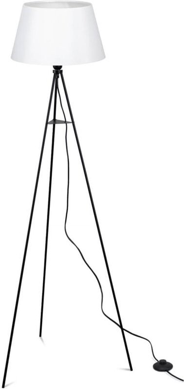 Elsika Tripod-Stehleuchte, Stoffschirm, weiß - ELC
