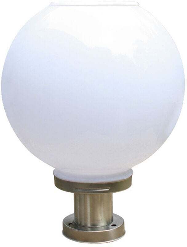 LED Solar Torsäulenleuchte für den Außenbereich, Kabellose runde Kugel Gartenlaterne, Terrassen- und Terrassenbeleuchtun...