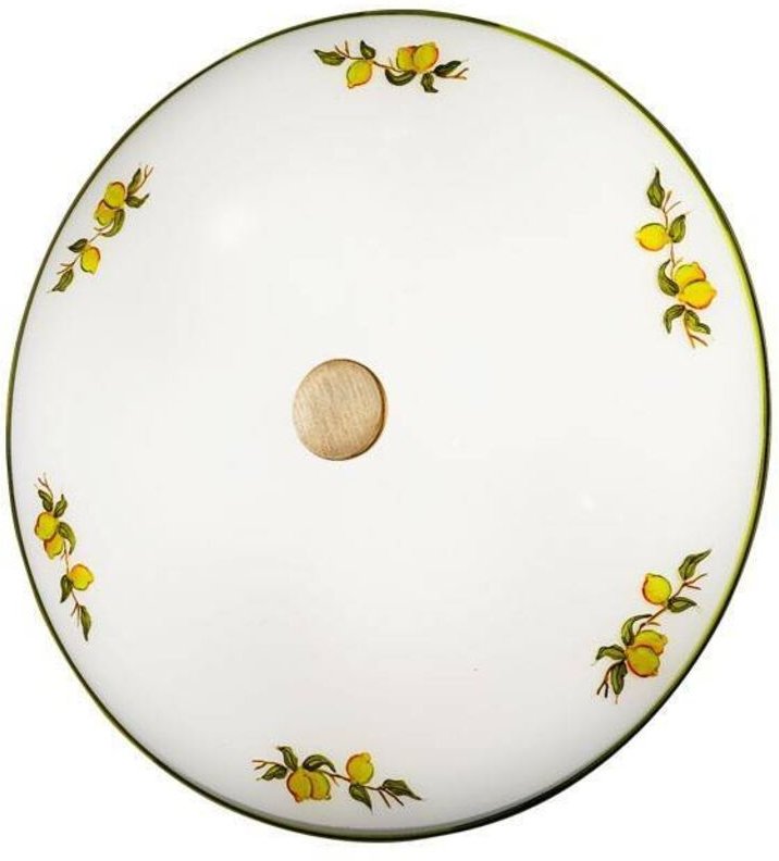 Kolarz - nonna - Cottage Style Glas gemusterte Flush Deckenleuchte Antik Messing, 2x E14