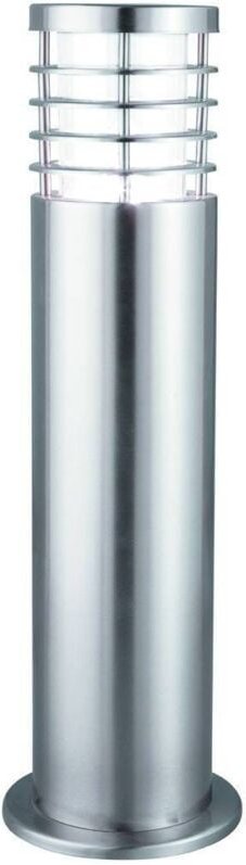 Eglo - Searchlight Louvre - 1 Licht Außen Poller Licht Satin Silber IP44, E27