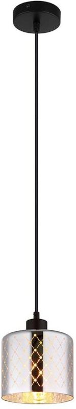 Hängelampe Esstischleuchte Pendellampe Glas verchromt Wohnzimmerlampe H 120 cm