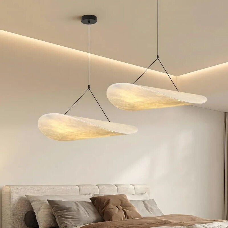 Japanischer Wabi-Sabi-Kronleuchter JOYINLED, Seidenlampenschirm, 40 cm Pendelleuchte, ideal für Kücheninsel, Eingangshal...