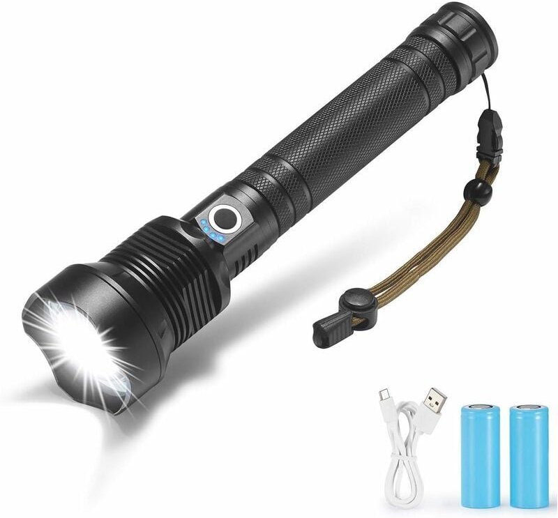 Thumbnail - Led Taschenlampe 90000 Lumen leistungsstärkste USB-Taschenlampe 26650 xhp70 xhp50 Jagd P70 Taschenlampe - Ymyny