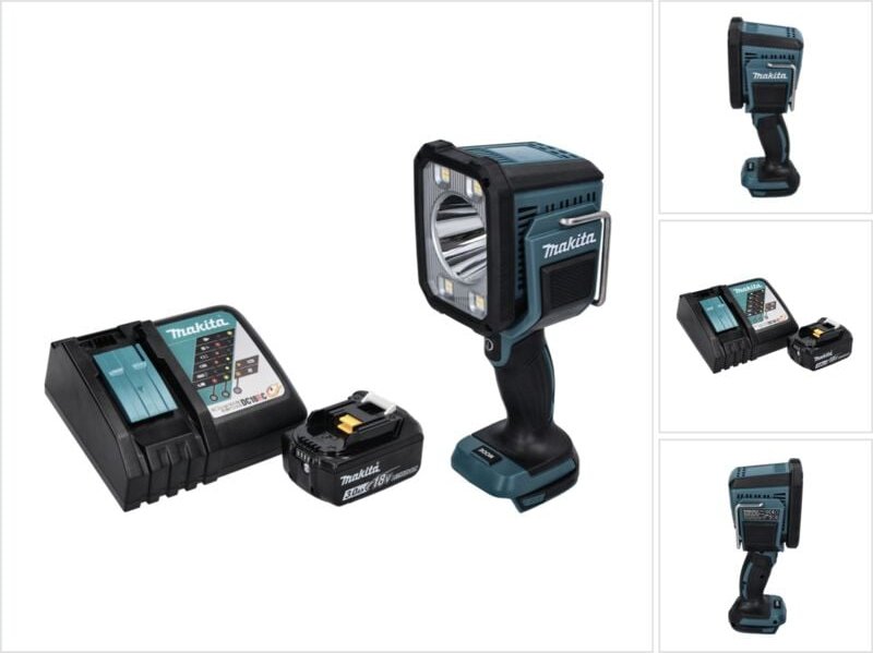 Dml 812 RF1 Akku led Handstrahler Taschen Lampe 18 v 1250 lm + 1x Akku 3,0 Ah + Ladegerät - Makita