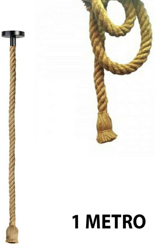 E27 Edison Hängeleuchte Vintage Knoten Deckenleuchte Kronleuchter Lampenfassung Seil 1 Mt