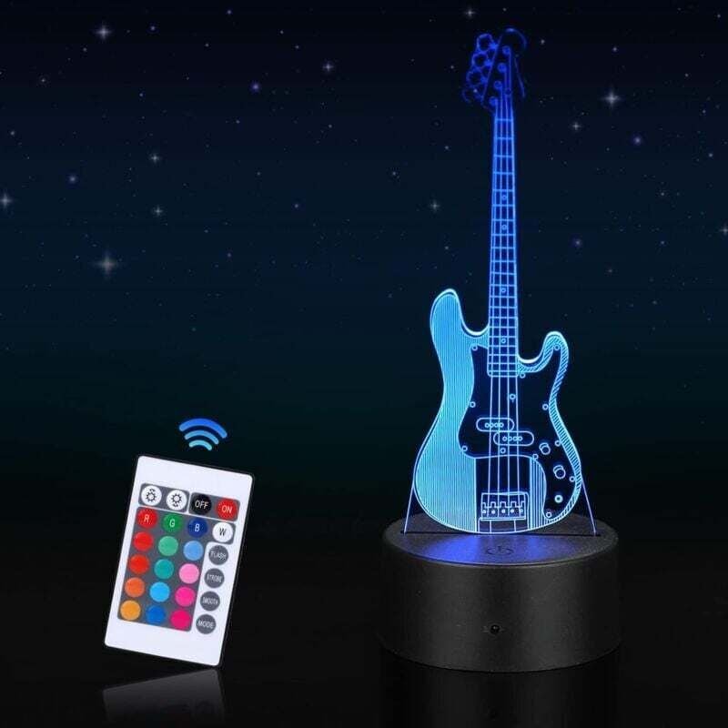 SNQ - 3D-LED-Nachtlicht, optische Täuschungslampe mit 16 wechselnden Farben und Smart-Touch- und Fernbedienung, Nachttis...