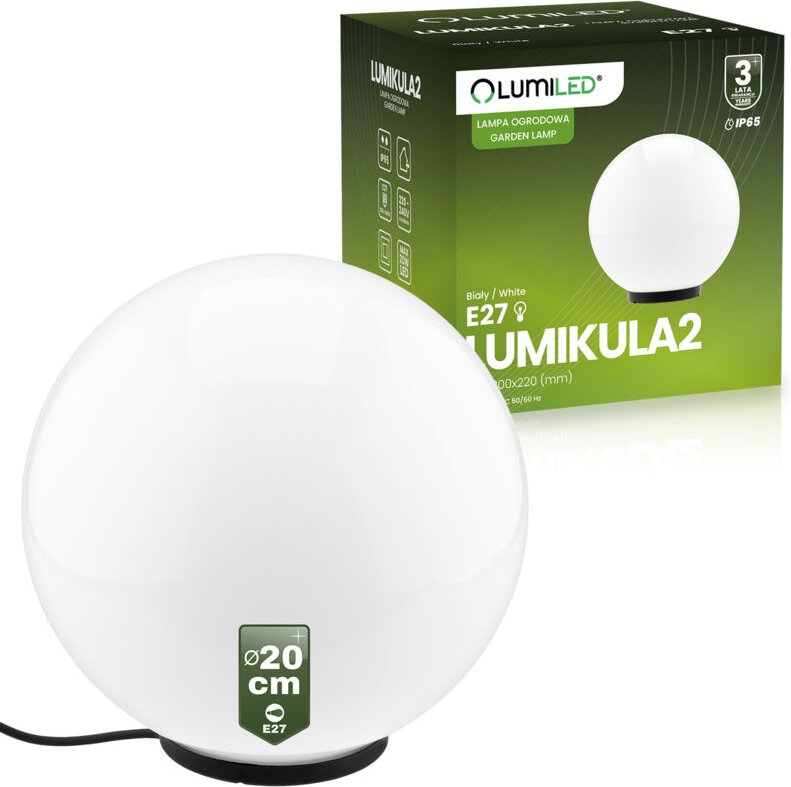 LED-Gartenleuchte LUMIKULA2 20cm E27 IP65 LUMILED