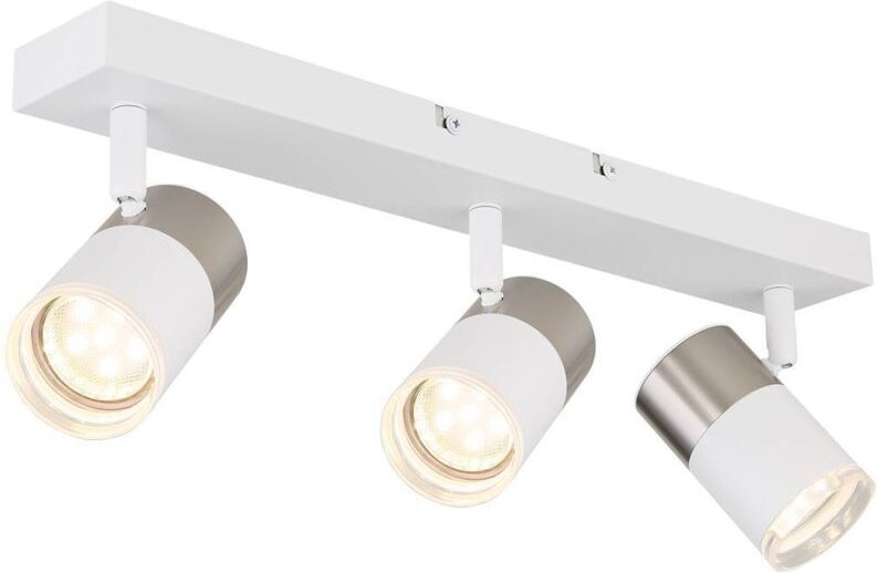 Globo - Deckenleuchte Deckenlampe Wohnzimmerlampe Weiß Strahler verstellbar 3-Flammig