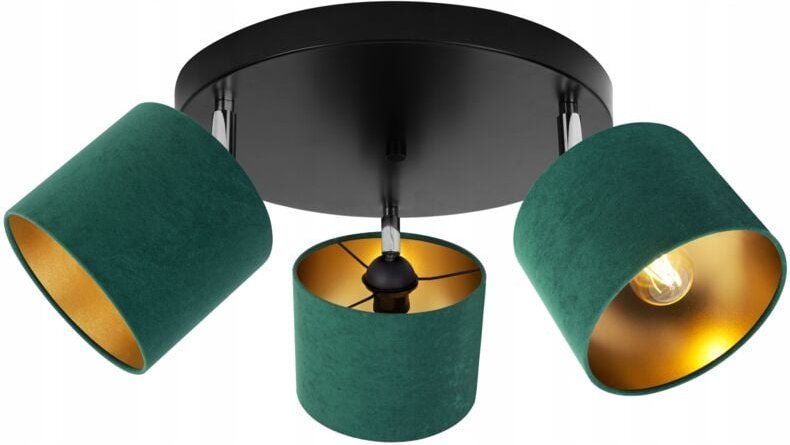 Deckenlampe Hängelampe Kronleuchter Plafon Gold Samt