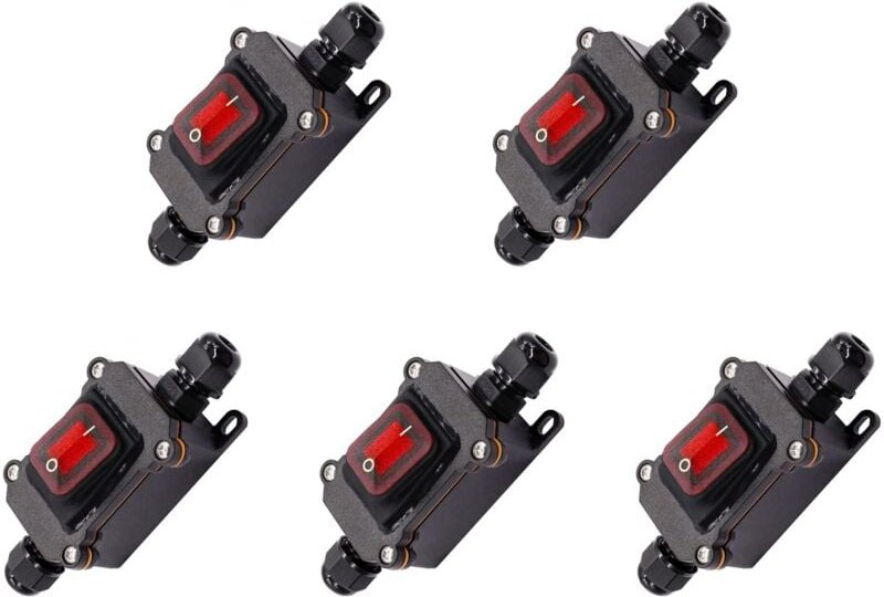 5X IP67 Wasserdichter Inline-Schalter 12V dc 20A Wasserdichter Hochstromschalter