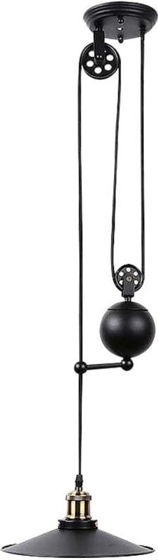 Barcelona Led - Industrielle Hängeleuchte Flaschenzug 'clock work'.