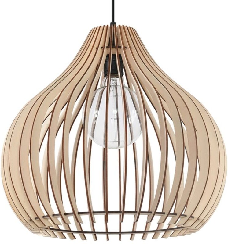 Hängelampe VINCIO 1 E27 Naturholz LUMILO 06.379.39