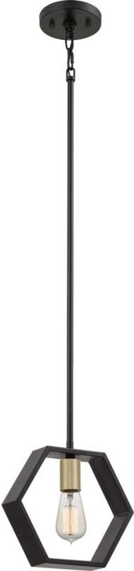 Elstead Quoizel Bismarck Schlanke Pendel-Deckenleuchte Earth Black