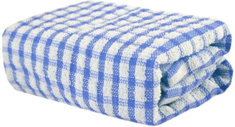 Küchenhandtuch aus 100 % Baumwolle zum Geschirrspülen, Schrubben und Reinigen (blau), 30 x 30 cm