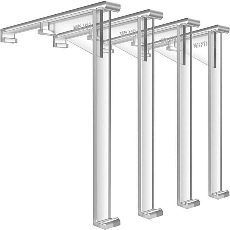 4-teiliges Set 3,5-Zoll-Blendenclips für Jalousien, transparenter Blendenclip für Vertikaljalousien, verdeckte Montageha...