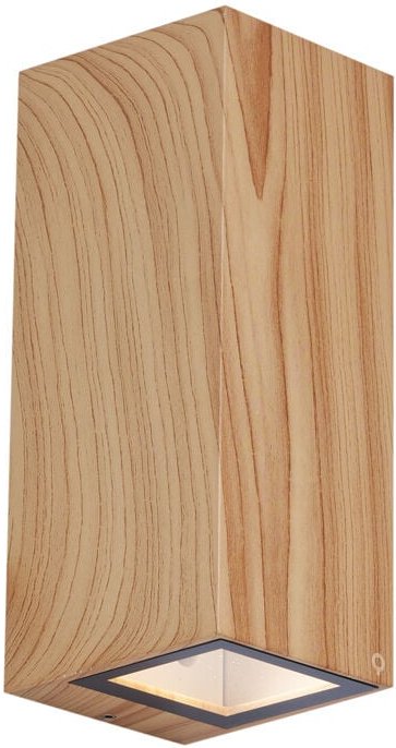 Skandinavische Wandleuchte Holz 2-flammig GU10 70mm IP54 - Baleno
