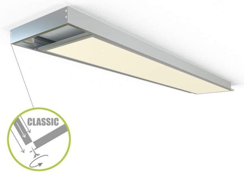 LED Panel Aufbaurahmen Classic 150x30cm silber Aufputz Montagerahmen