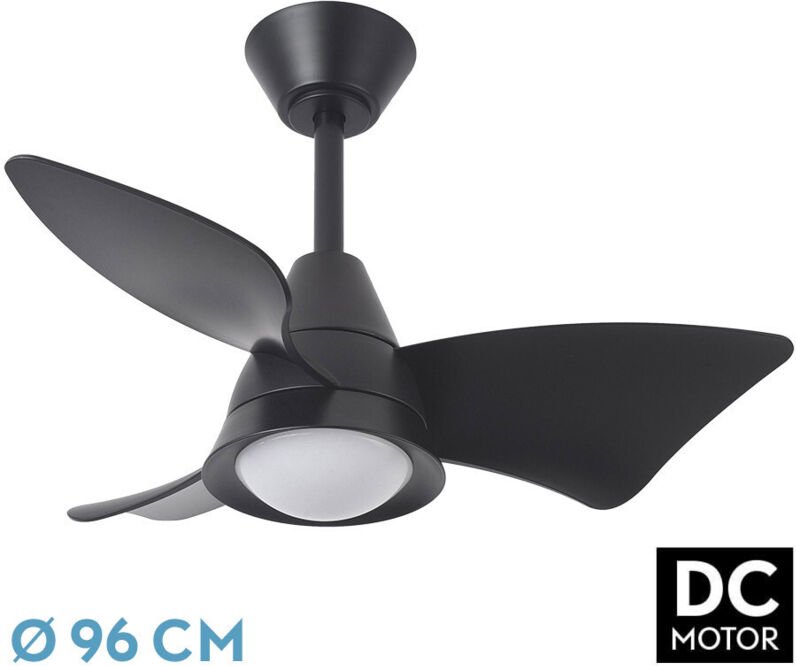 DC "Jaguar" dimmbarer Deckenventilator mit Fernbedienung (30W 3CCT 3000lm) schwarz