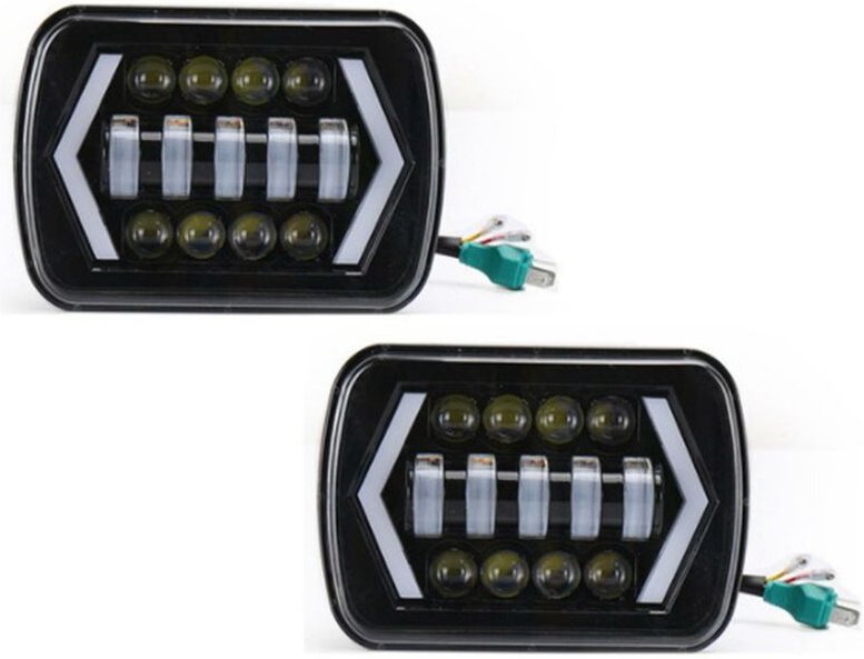 5x7 Zoll wasserdichte LED-Projektor-Scheinwerferlampe Hi-Lo Beam Halo für Xj Autolichtzubehör