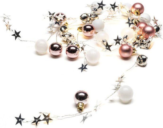 Konstsmide LED Dekolichterkette Perlen bunt für Innen, batteriebetrieben