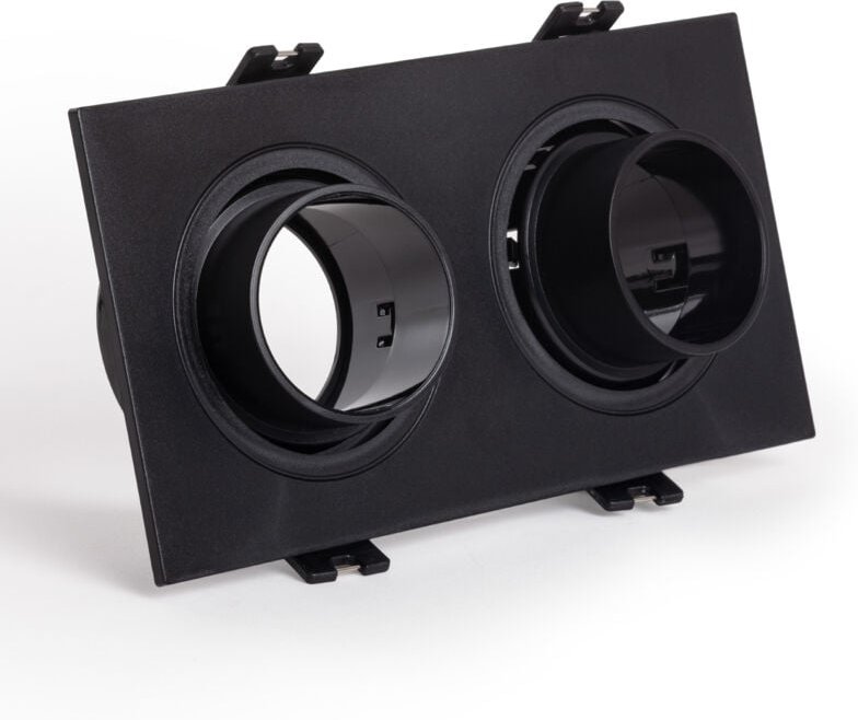 Ledkia - Downlight-Ring Quadratisch Schwenkbar mit niedrigem ugr für drei LED-Glühbirnen GU10 / GU5.3 Schnitt 75x150 mm ...