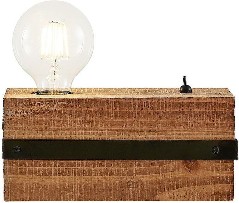 Thumbnail - Tischlampe "Sverina" aus Holz für Wohnzimmer & Esszimmer von Lindby