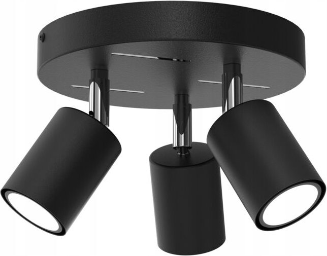 Deckenlampe Deckenlampe, verstellbarer Streifen, 3x GU10, schwarz, chrom