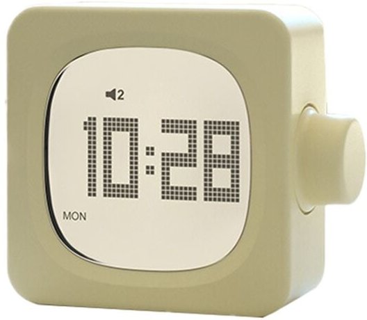 Tlily - New Block Kleiner Wecker Neuheit Student Schlafzimmer Nachttisch Büro Elektronische Wake Up Lampe Lade Gelb